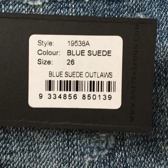 One Teaspoon blue suede outlaws NWT