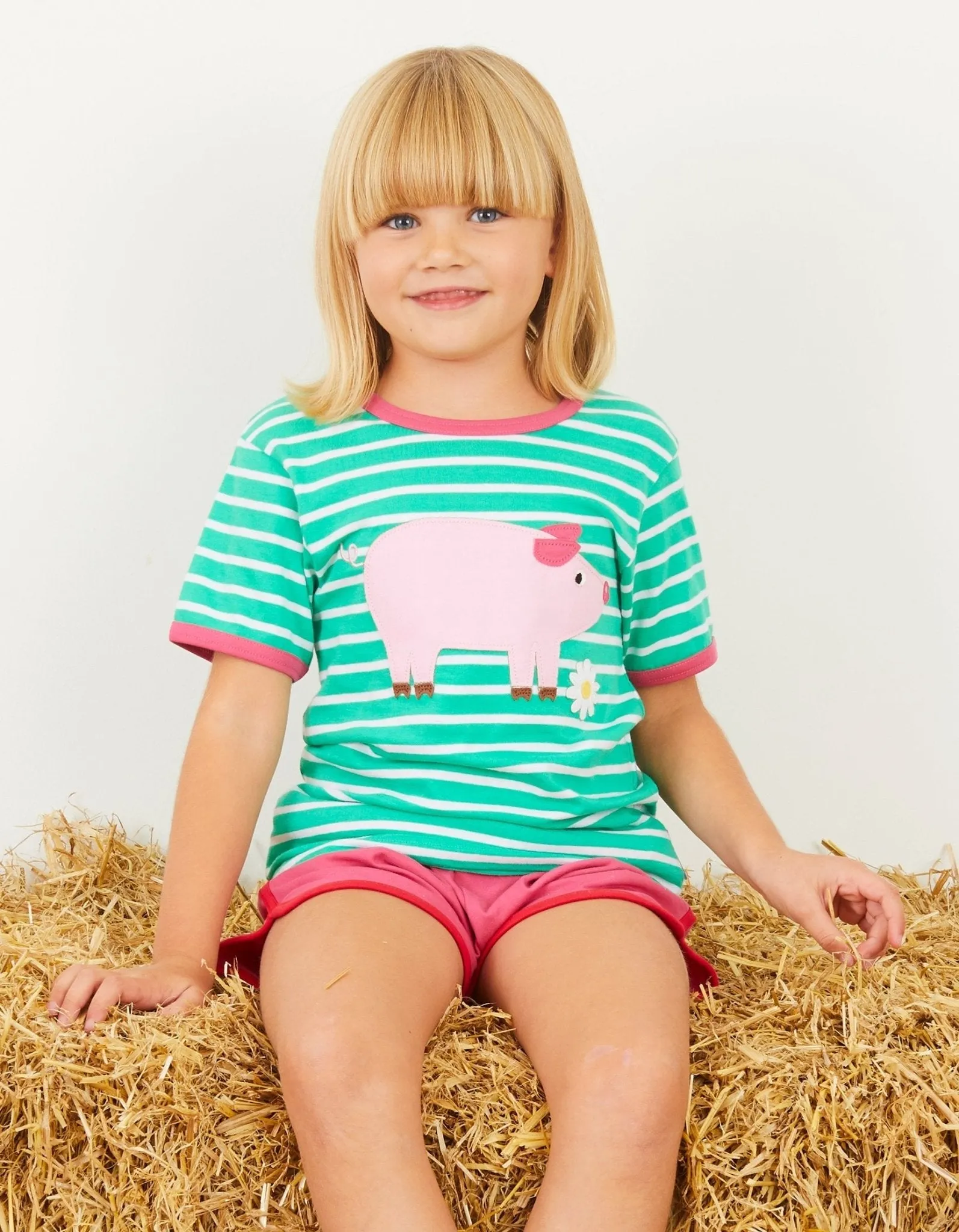 Organic Pig Applique T-Shirt
