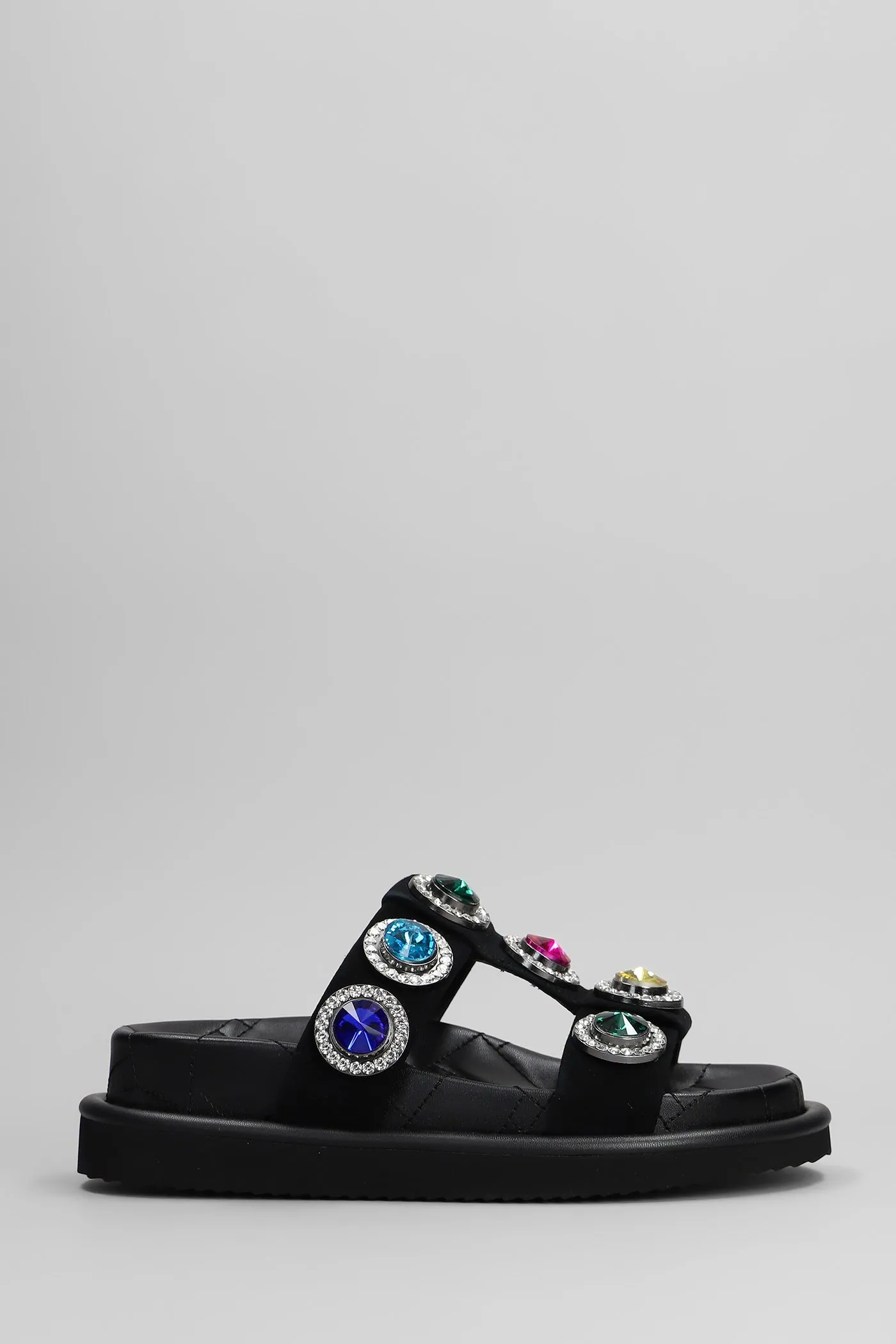 Orson Flats in black suede and leather