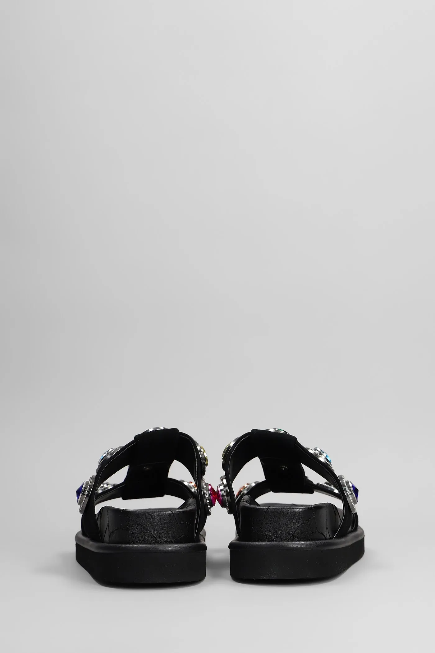 Orson Flats in black suede and leather