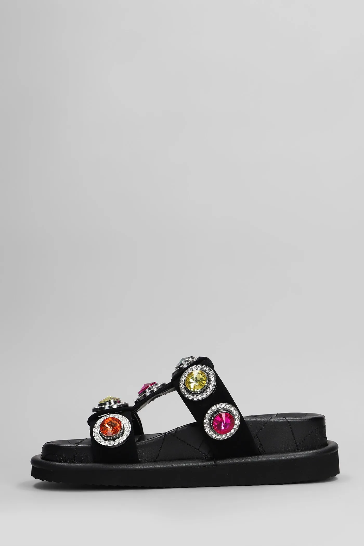 Orson Flats in black suede and leather