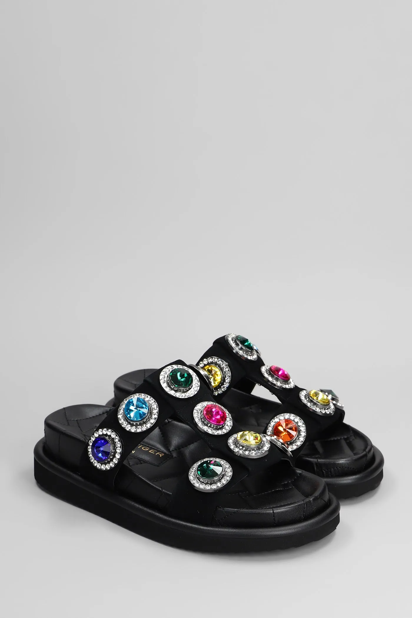 Orson Flats in black suede and leather