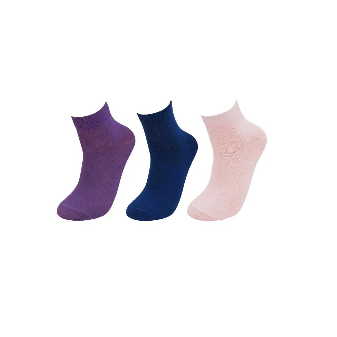 Plain Women Socks Pack of 3 - Comfortable & Stylish 6N