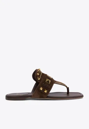 Plaster Caster Studded Thong Sandals