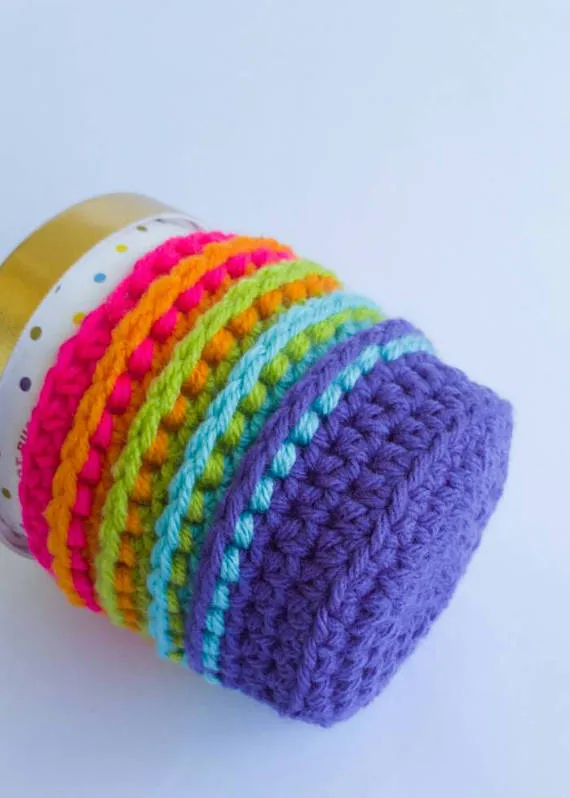 Rainbow Ice Cream Cozy Crochet Pattern