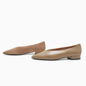 Real Two Pointed Toe Flat