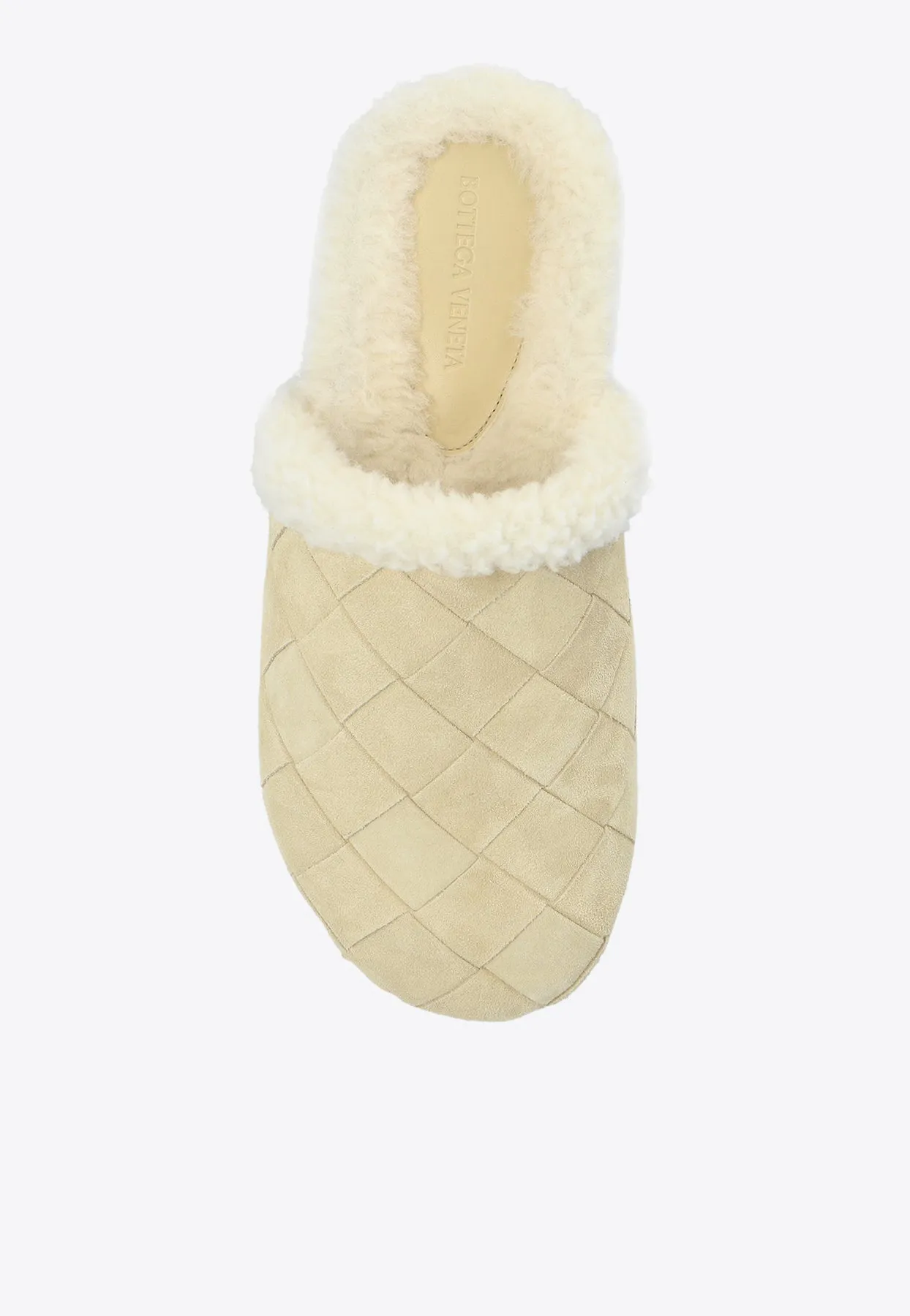 Reggie Padded Intrecciato Suede Slippers