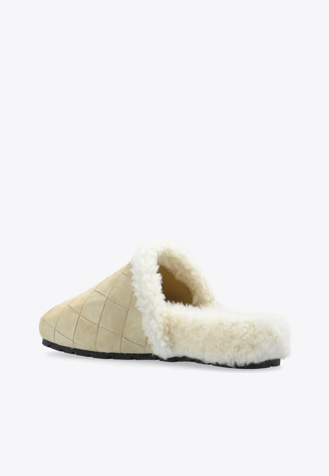 Reggie Padded Intrecciato Suede Slippers