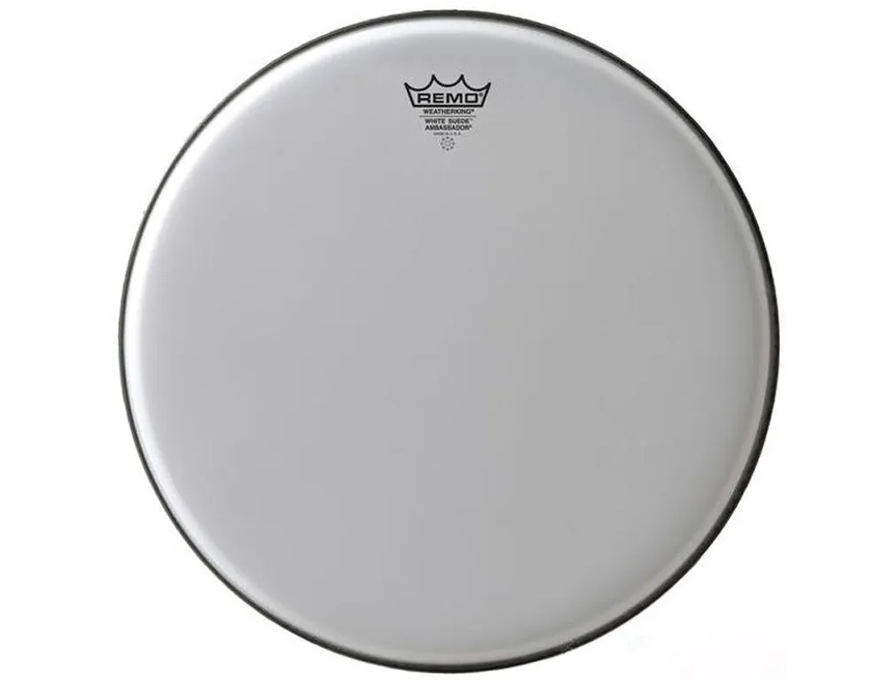 Remo-Pelle Ambassador White Suede 14"