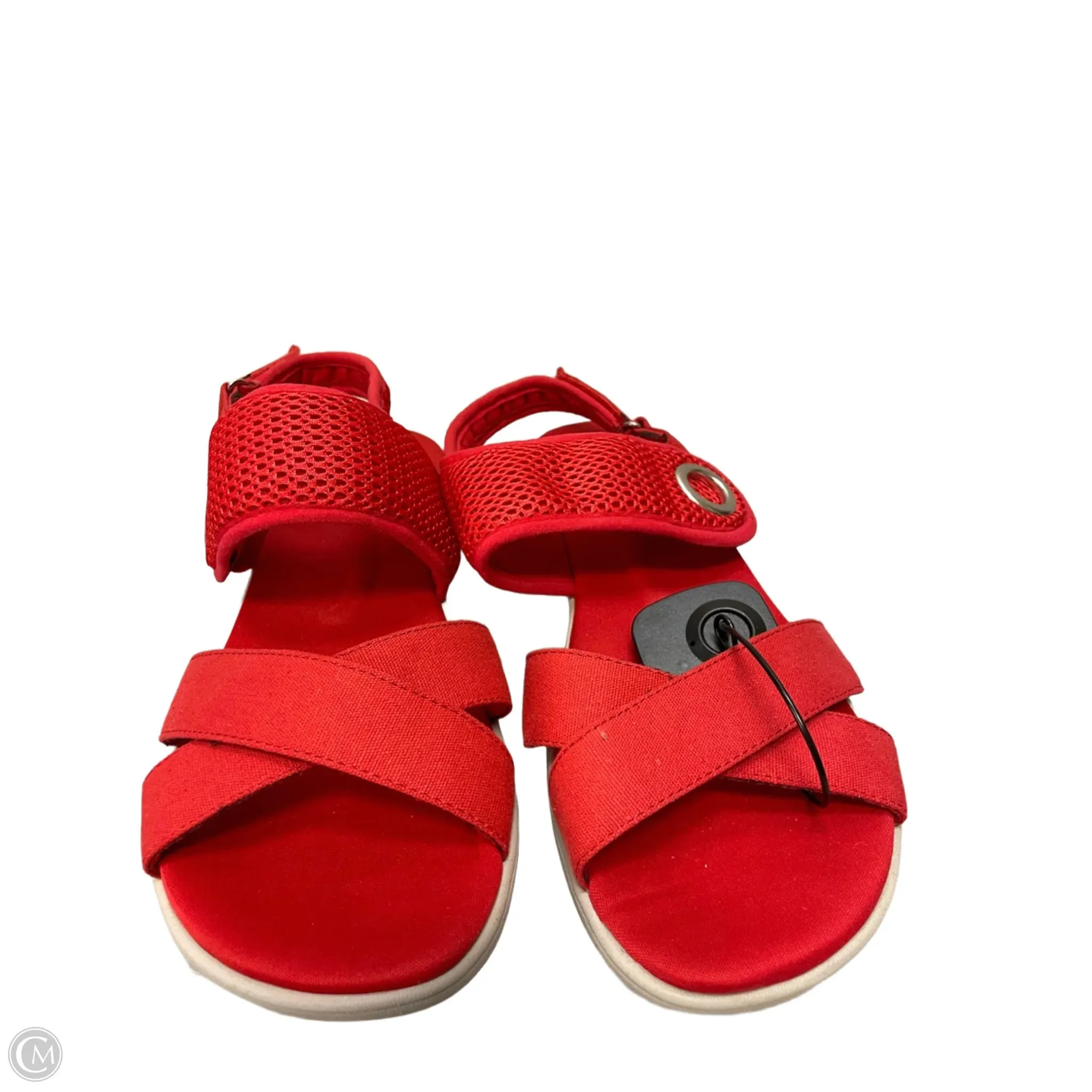 Sandals Flats By Easy Street In Red, Size: 10