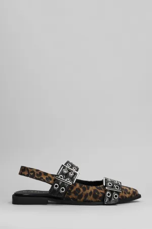 Saturno Ballet flats in Animalier suede
