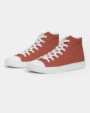 Shaded Midtone Red High-Top Canvas Sneakers | Men's | C0M80Y80K30