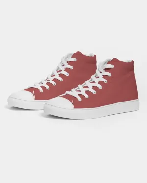 Shaded Midtone Red High-Top Canvas Sneakers | Women's | C0M80Y60K30