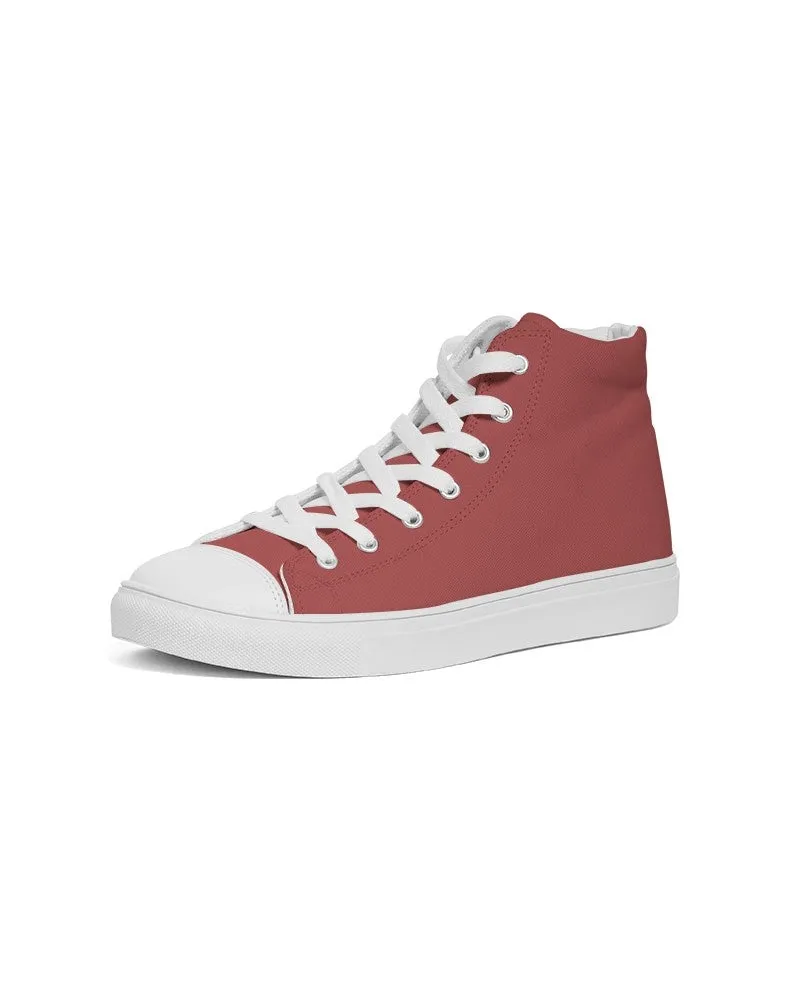 Shaded Midtone Red High-Top Canvas Sneakers | Women's | C0M80Y60K30