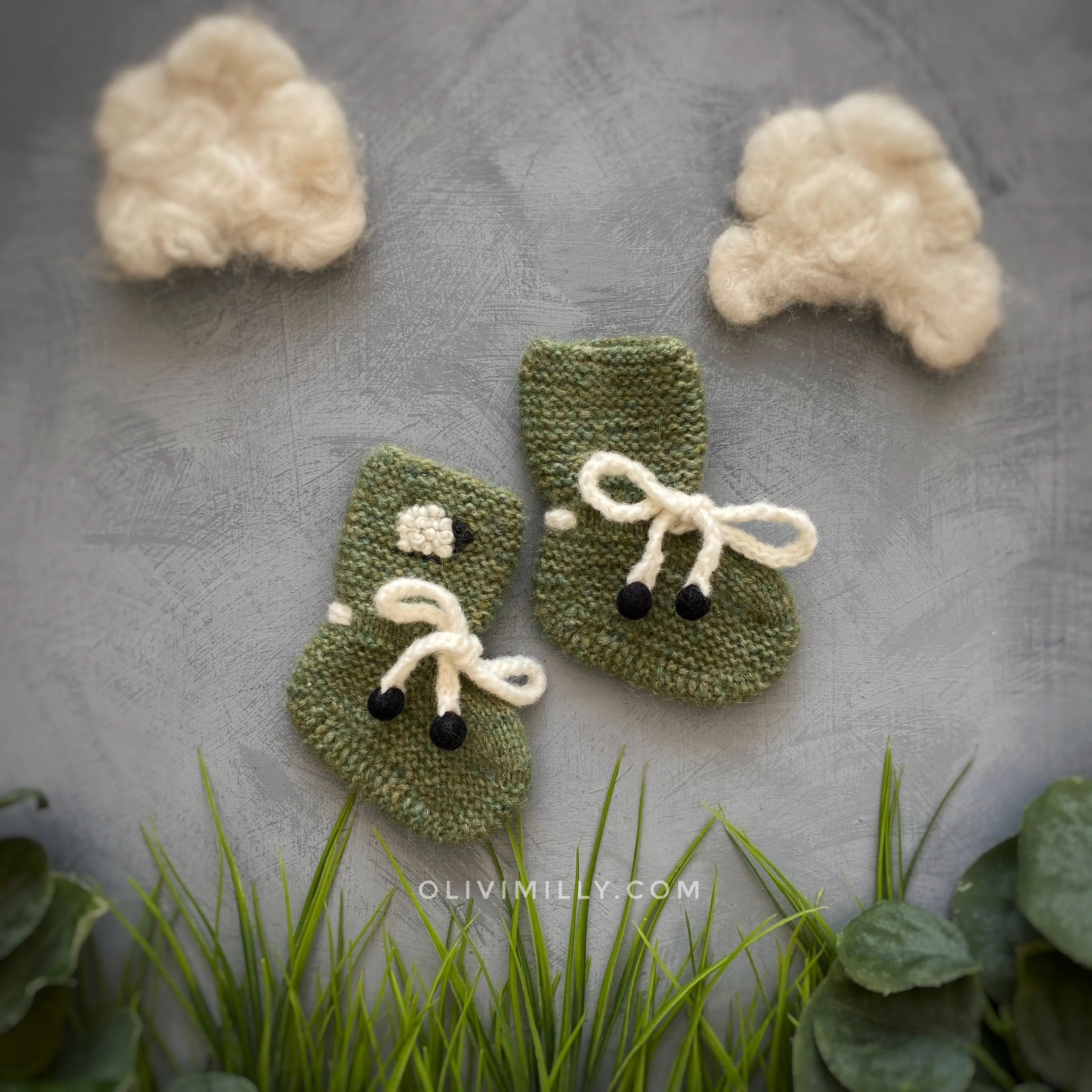 Sheeps Booties | Moss Green