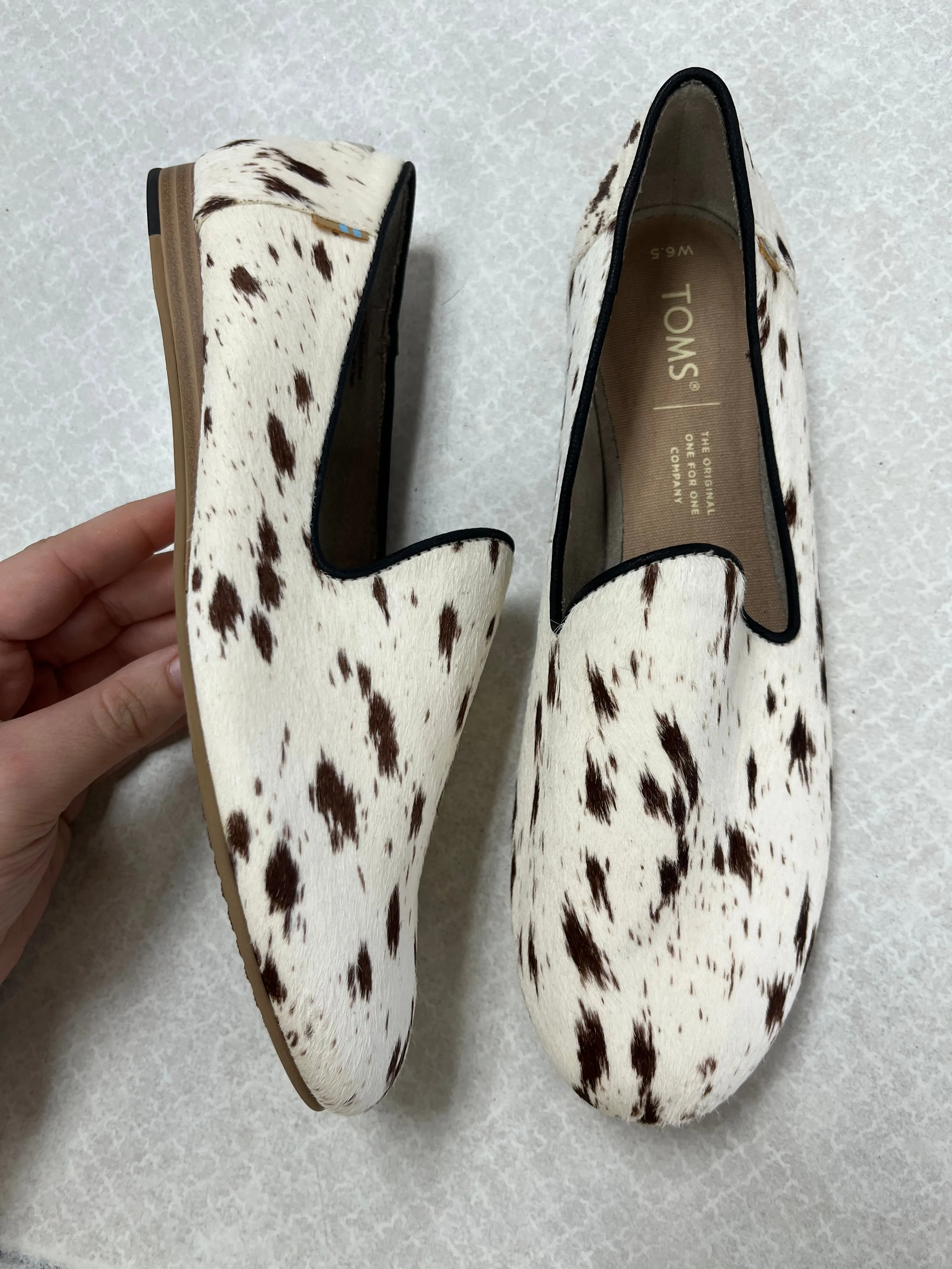 Shoes Flats By Toms In Animal Print, Size:6.5