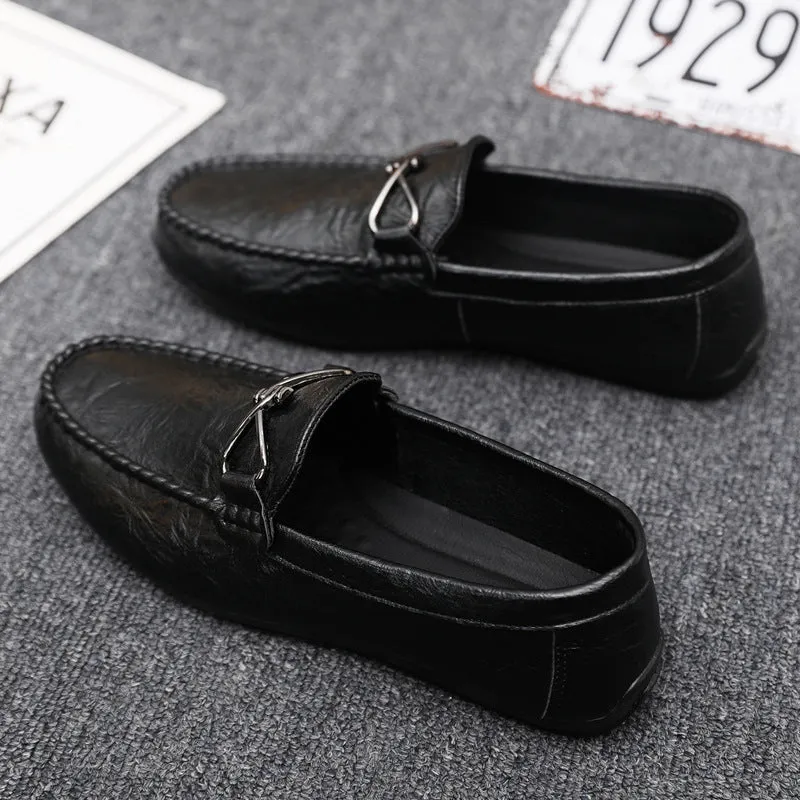 Soft sole casual and lightweight new low-top formal wear men's loafer beanie shoes men's wedding groom working fashion boys