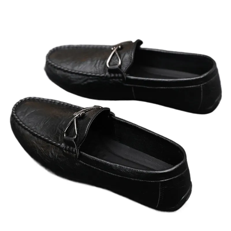 Soft sole casual and lightweight new low-top formal wear men's loafer beanie shoes men's wedding groom working fashion boys