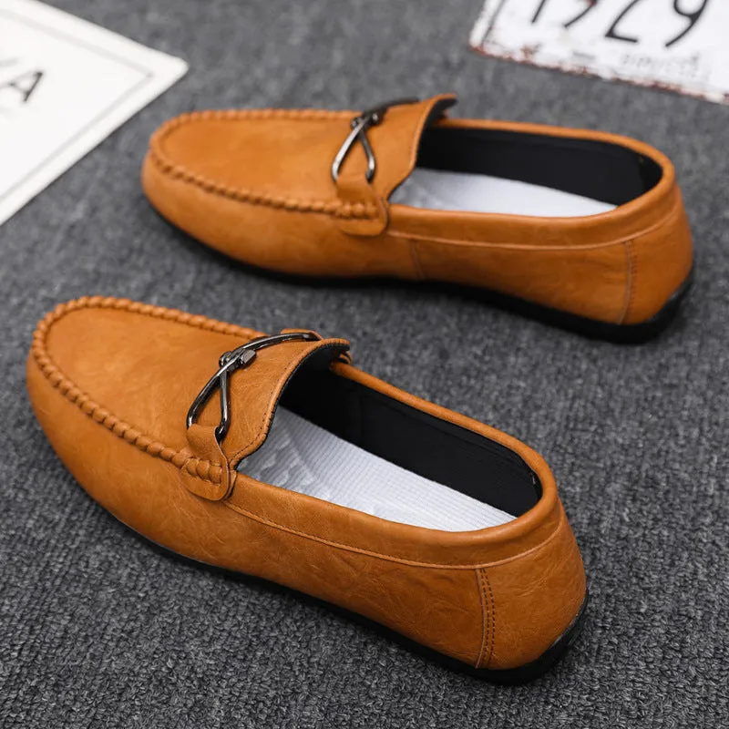 Soft sole casual and lightweight new low-top formal wear men's loafer beanie shoes men's wedding groom working fashion boys