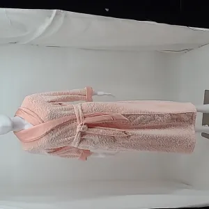 Soft Surroundings Meriwether Plush Belted Robe Incredibly Warm &amp; Blush Size XS