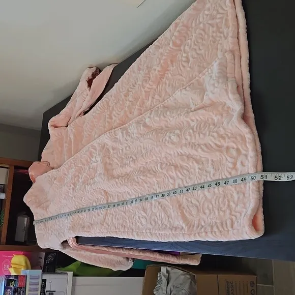 Soft Surroundings Meriwether Plush Belted Robe Incredibly Warm &amp; Blush Size XS