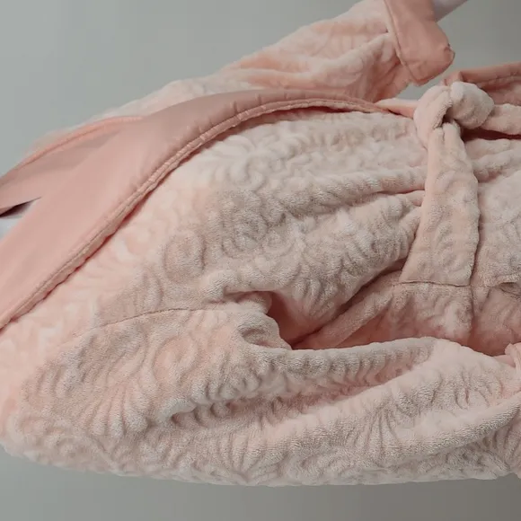 Soft Surroundings Meriwether Plush Belted Robe Incredibly Warm &amp; Blush Size XS