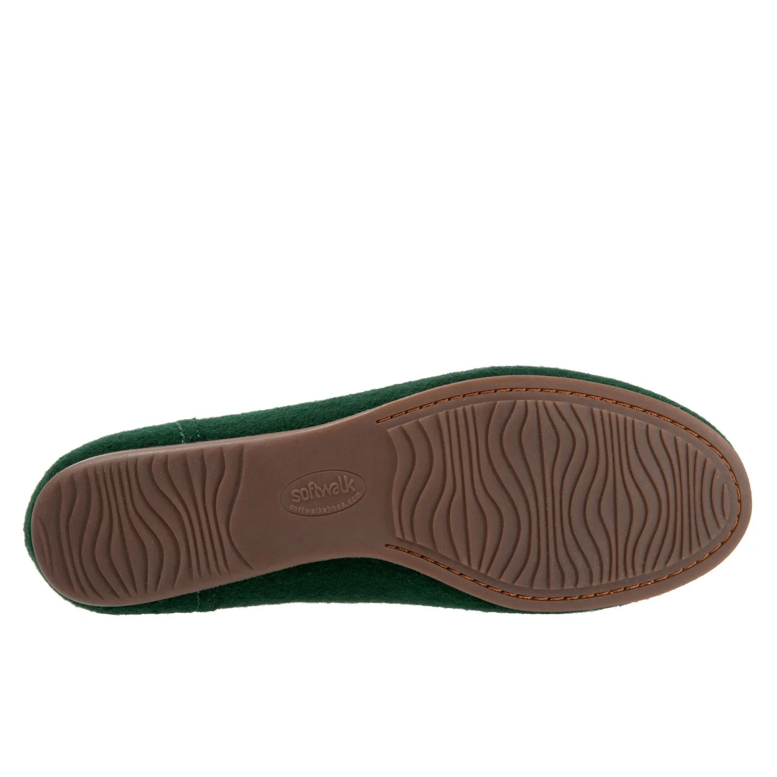 Softwalk Shiraz S2160-335 Womens Green Wide Suede Ballet Flats Shoes