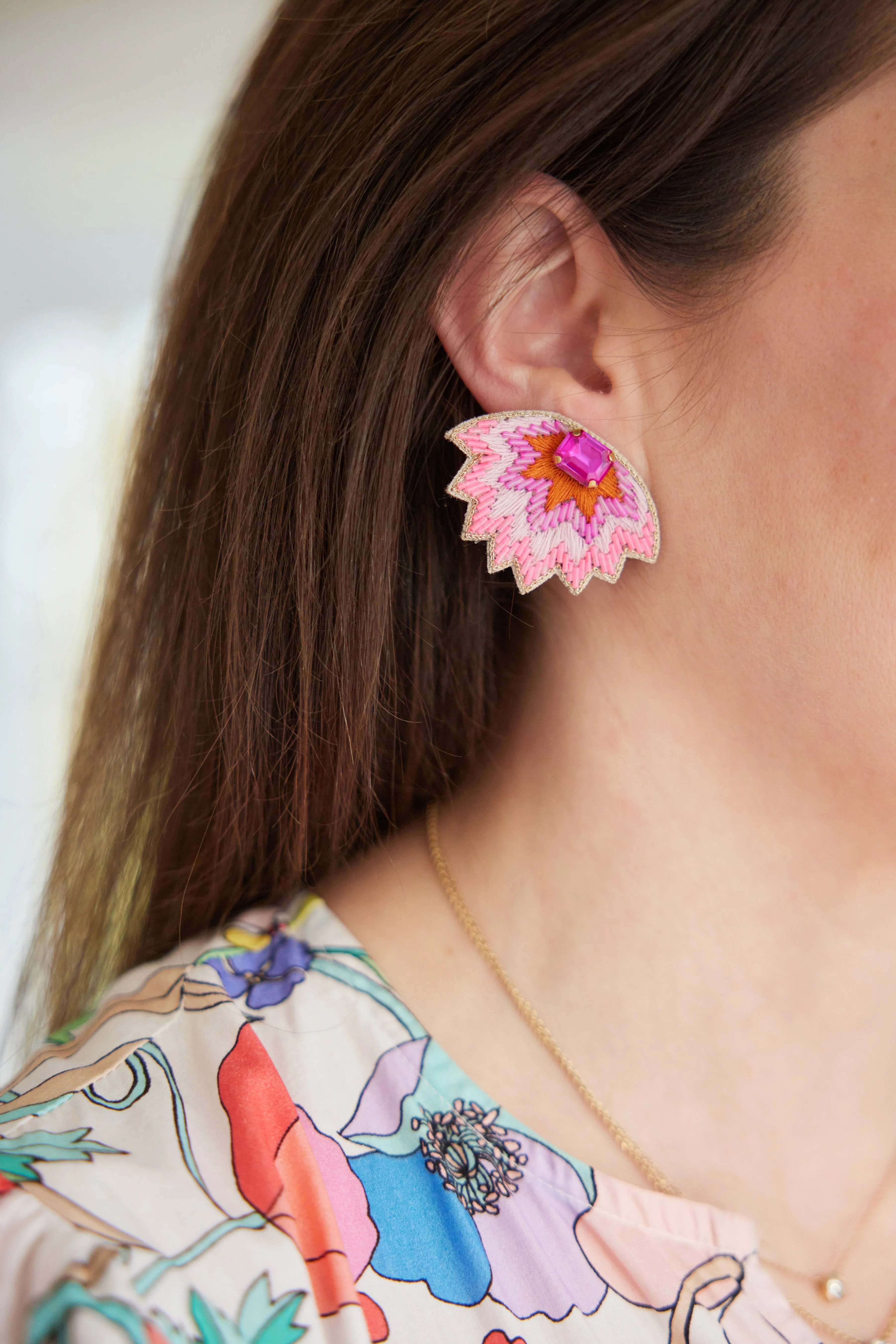 Soho Studs in Pink and Orange