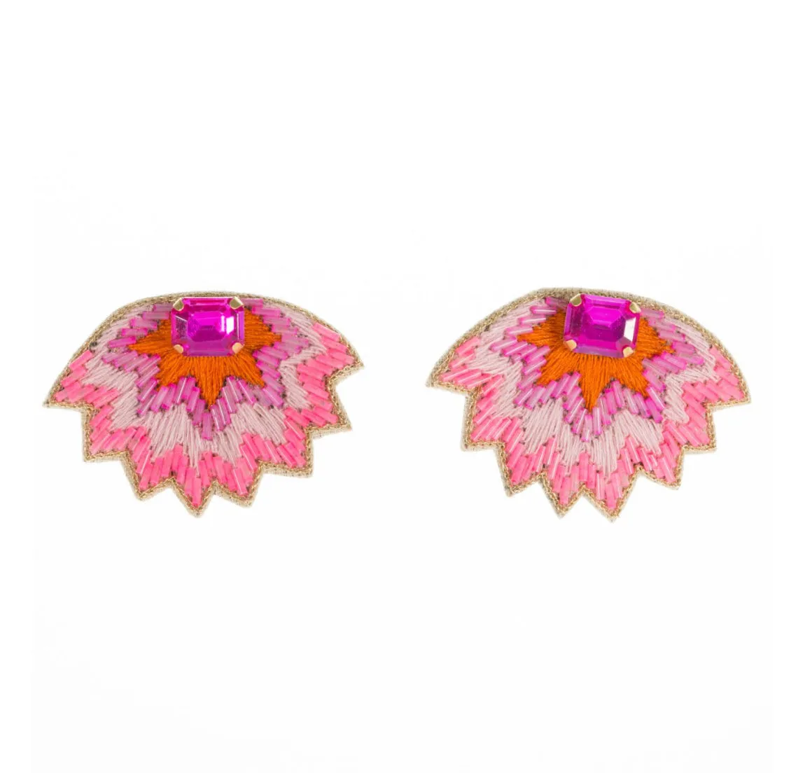 Soho Studs in Pink and Orange