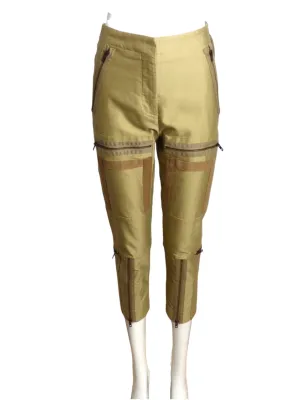 STELLA MCCARTNEY- NWT 2012 Khaki Moto Pants, Size 6