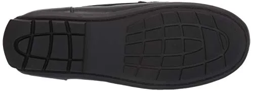 Steve Madden Boy's BLANGE Shoe, Black Leather, Size 2 Little Kid