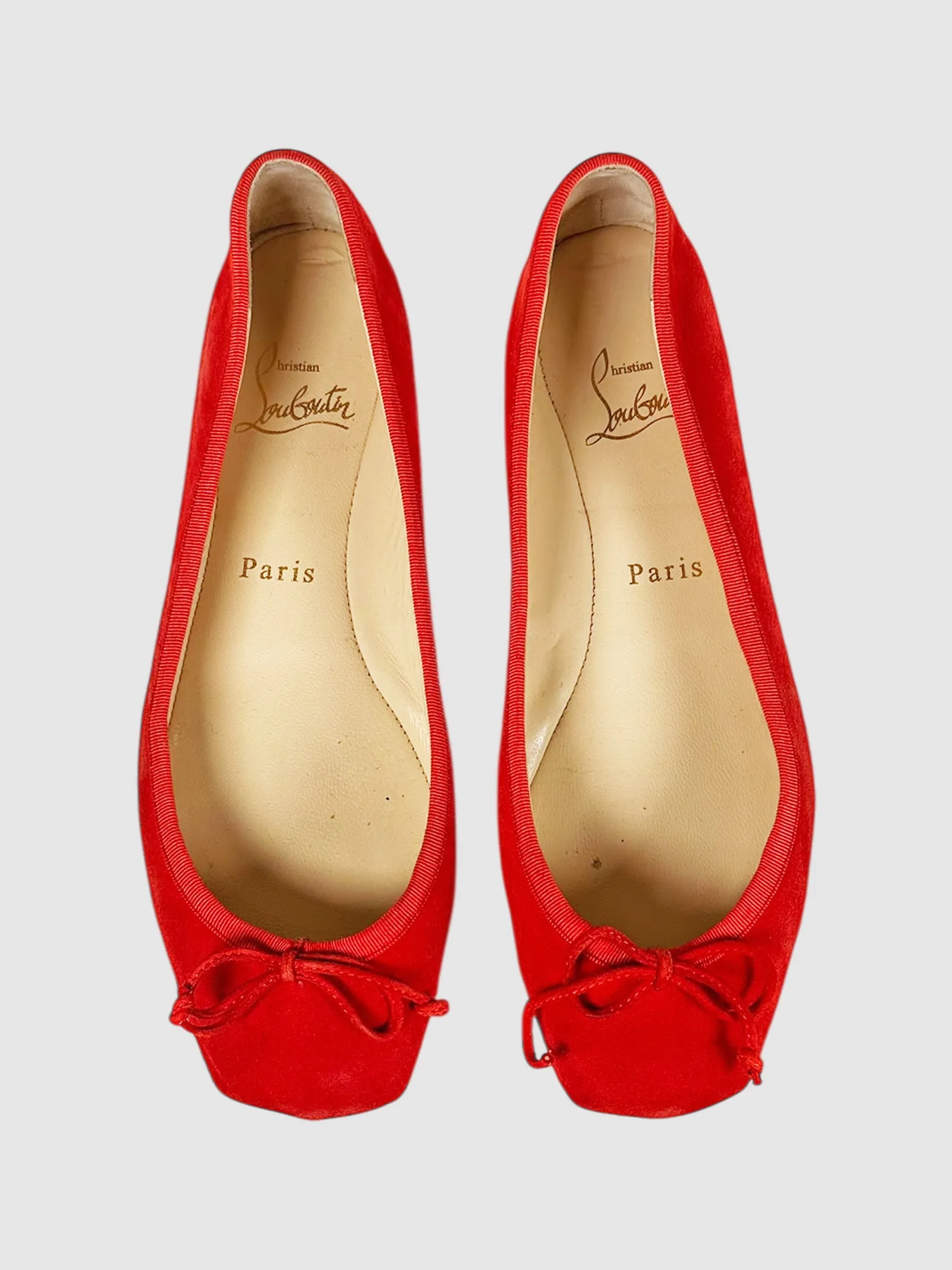 Suede Bow Flats
