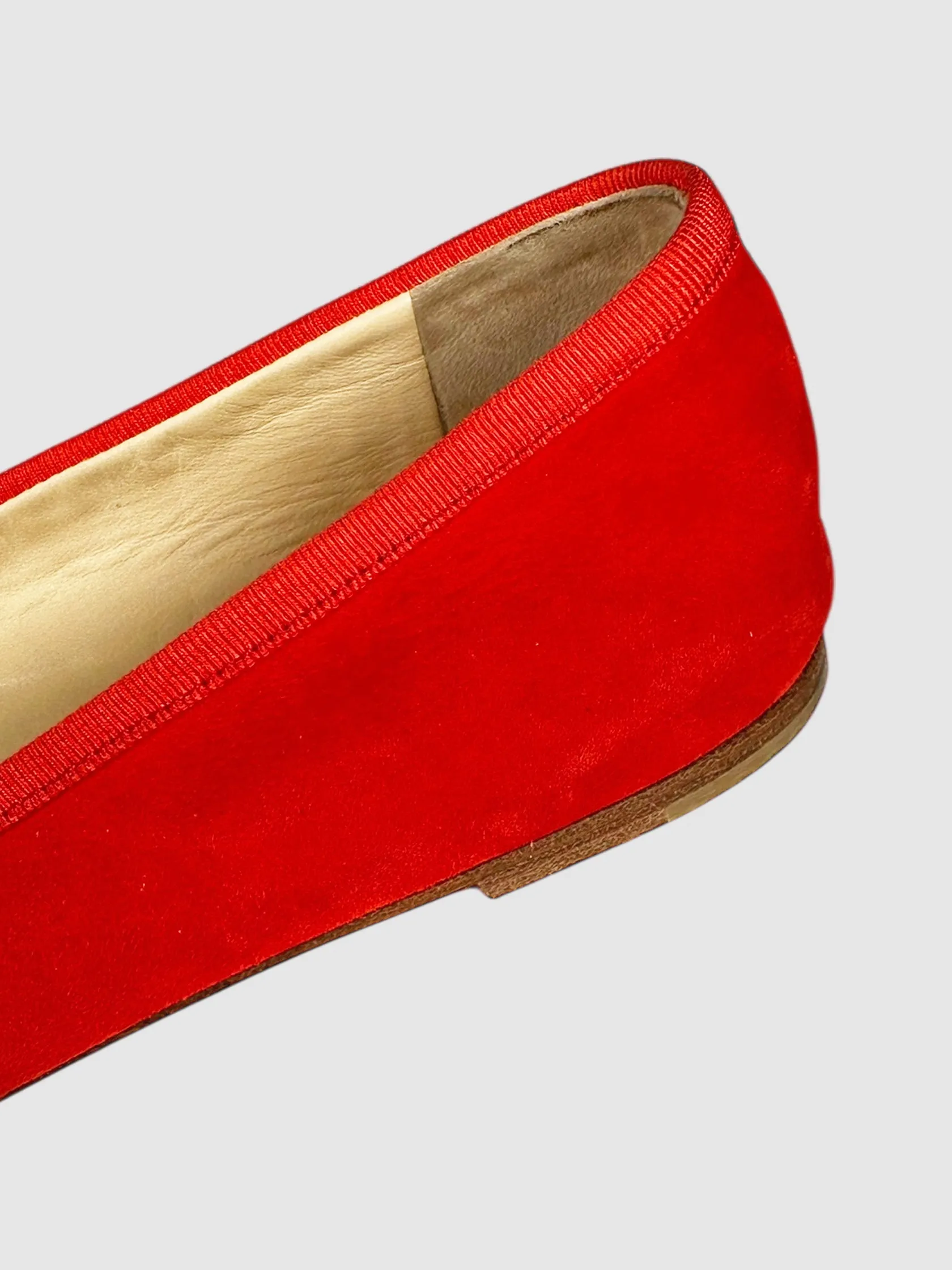 Suede Bow Flats