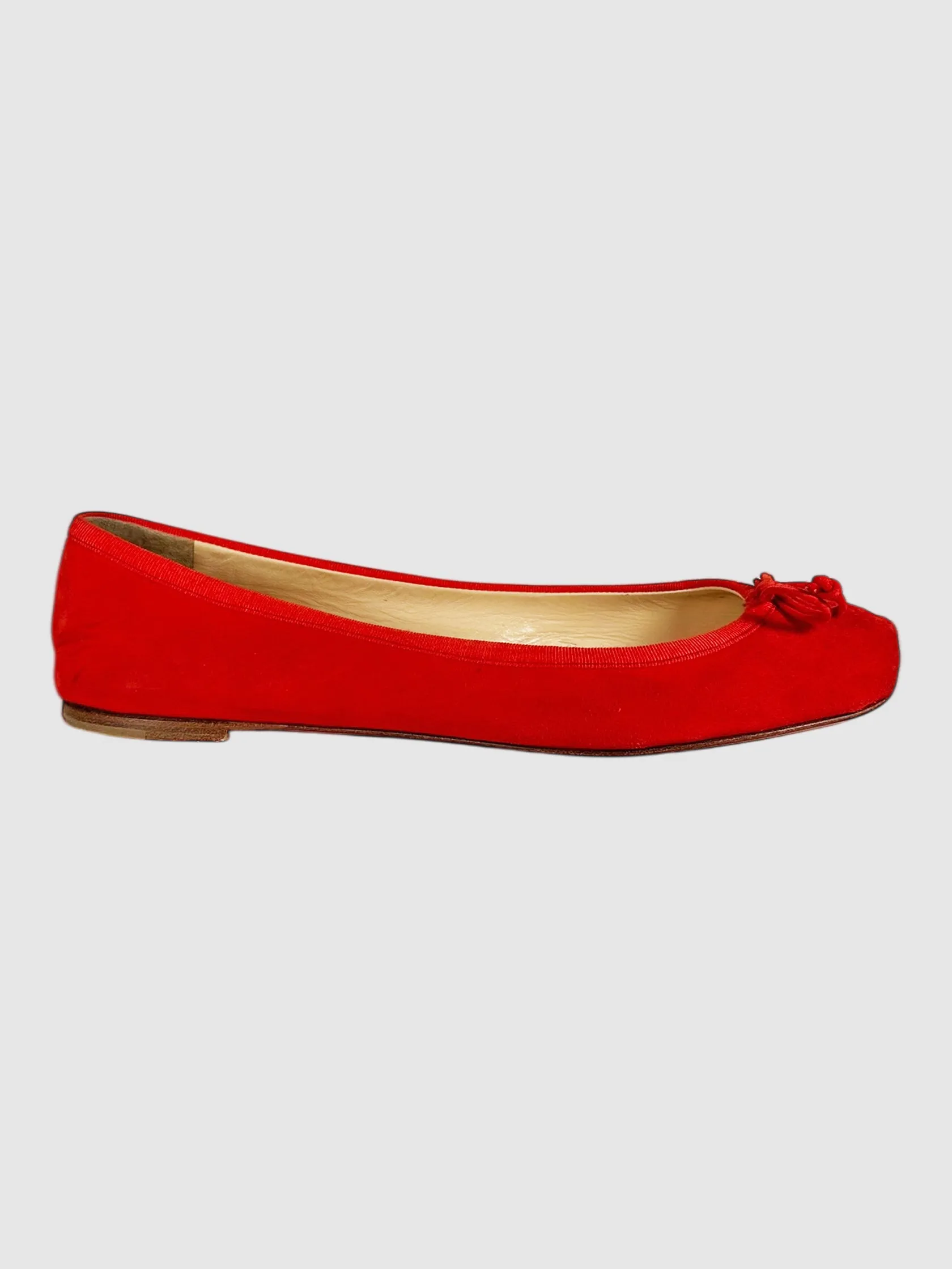 Suede Bow Flats
