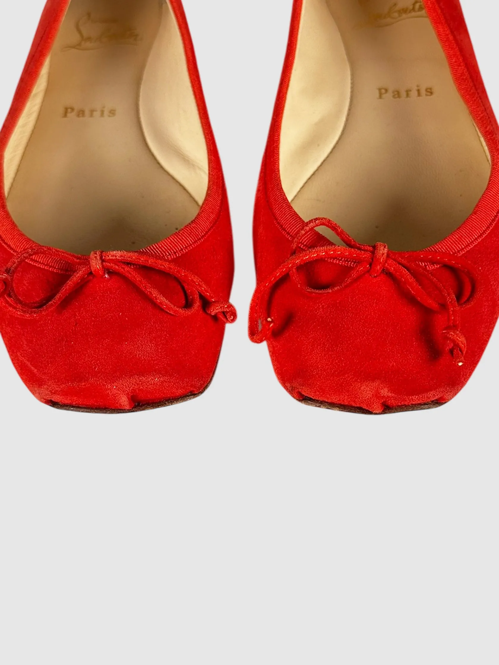 Suede Bow Flats