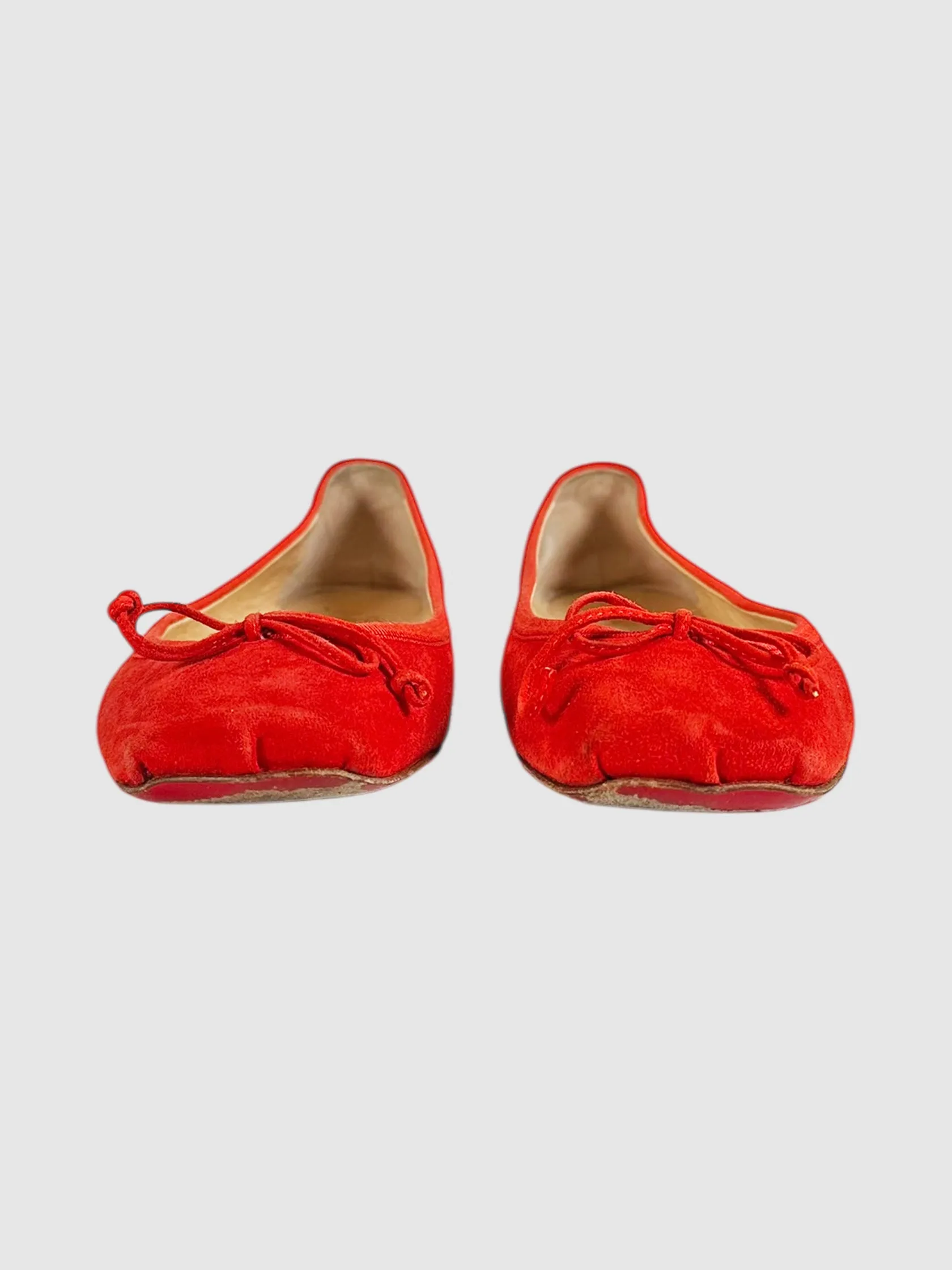 Suede Bow Flats
