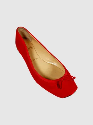 Suede Bow Flats