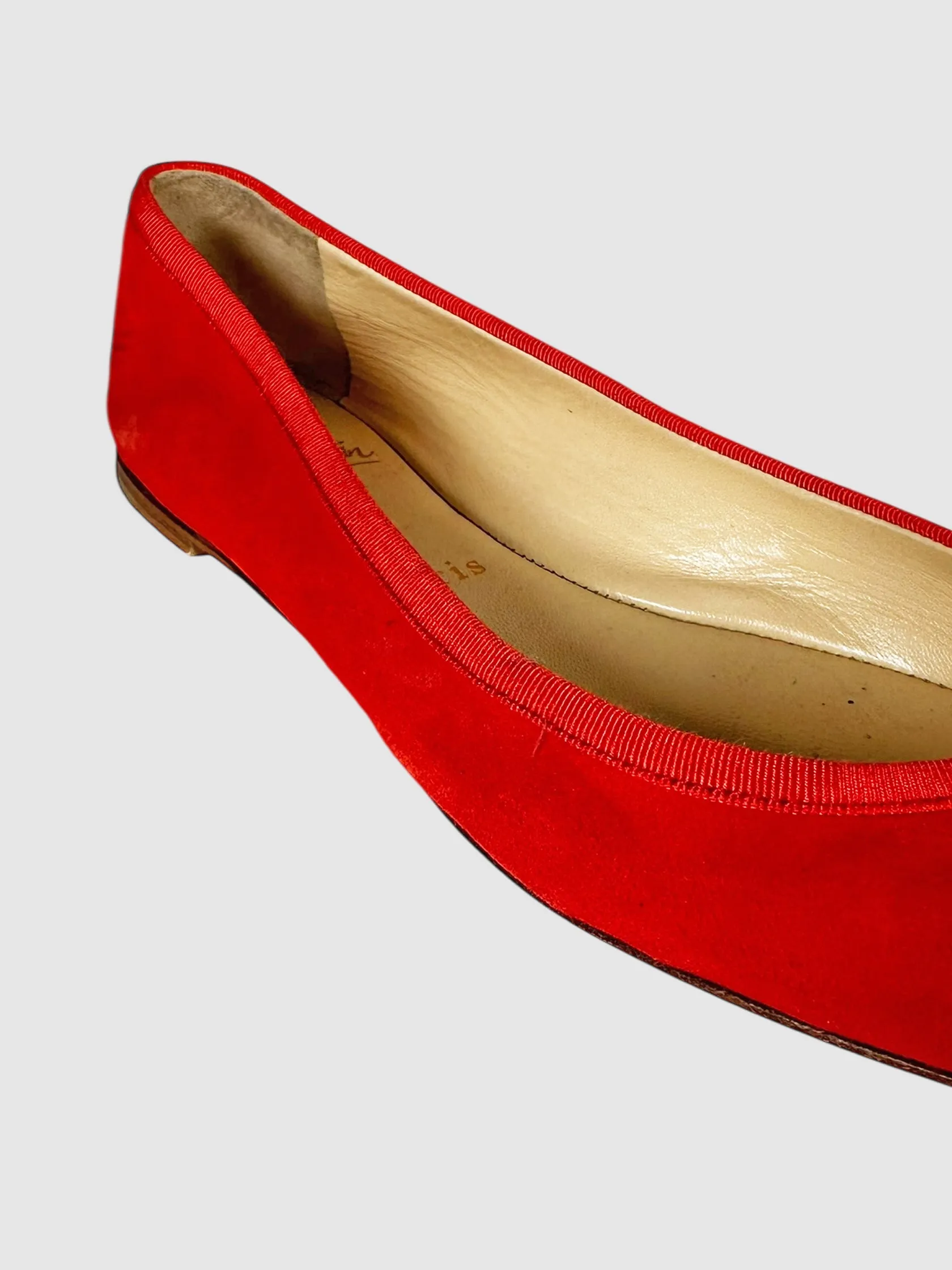 Suede Bow Flats