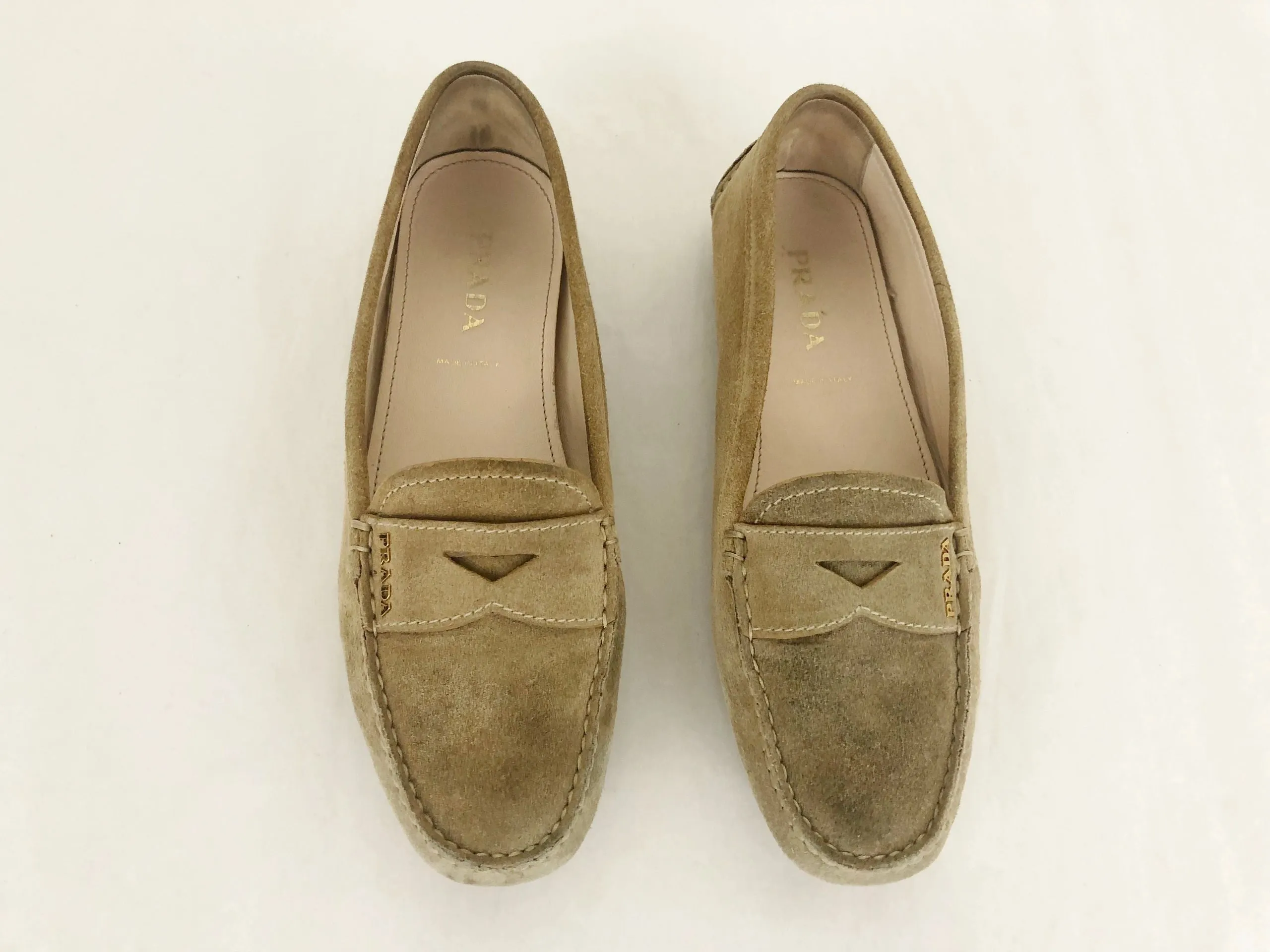 Suede Moccasins Size 37.5 It (7.5 Us)