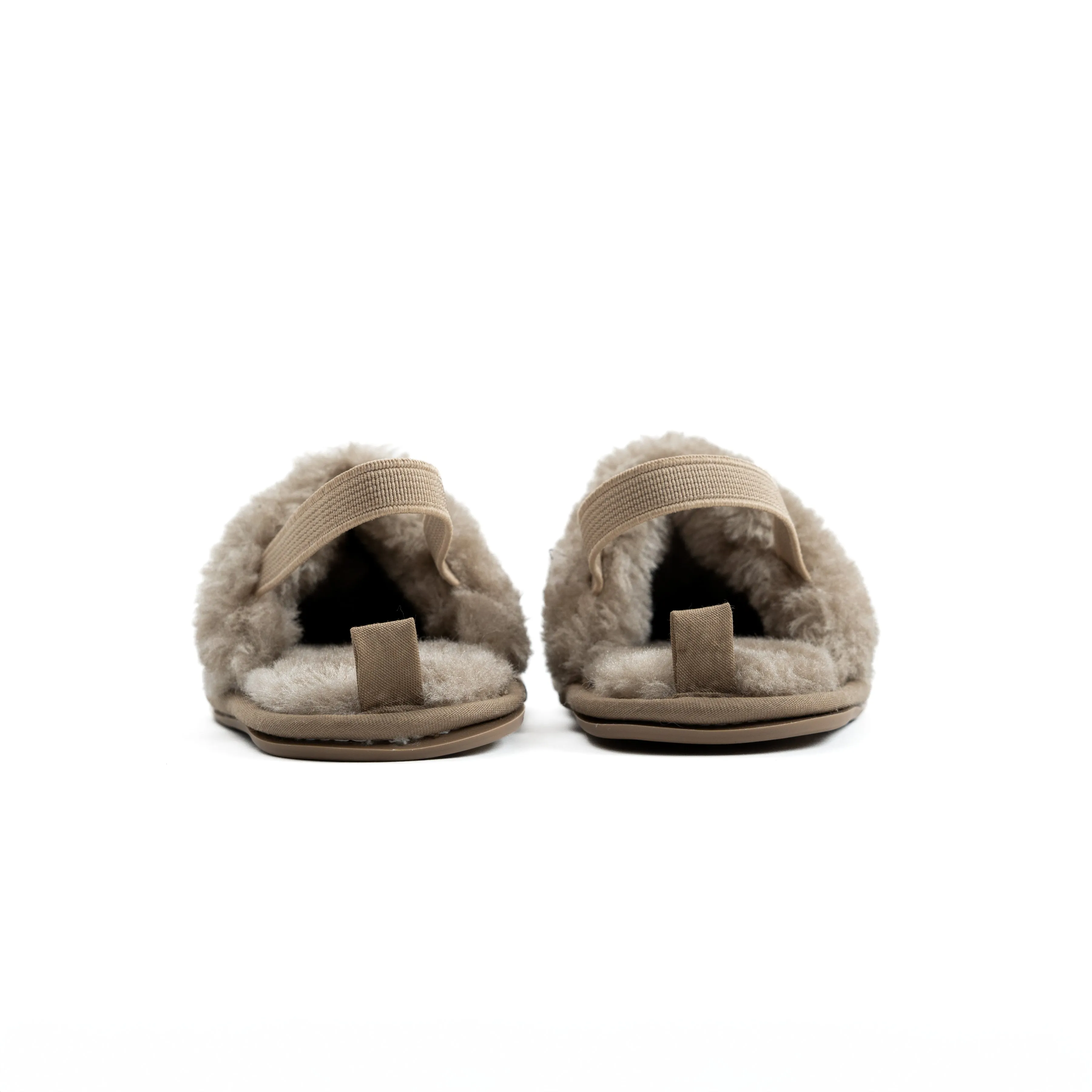 Suede Slippers - Beige