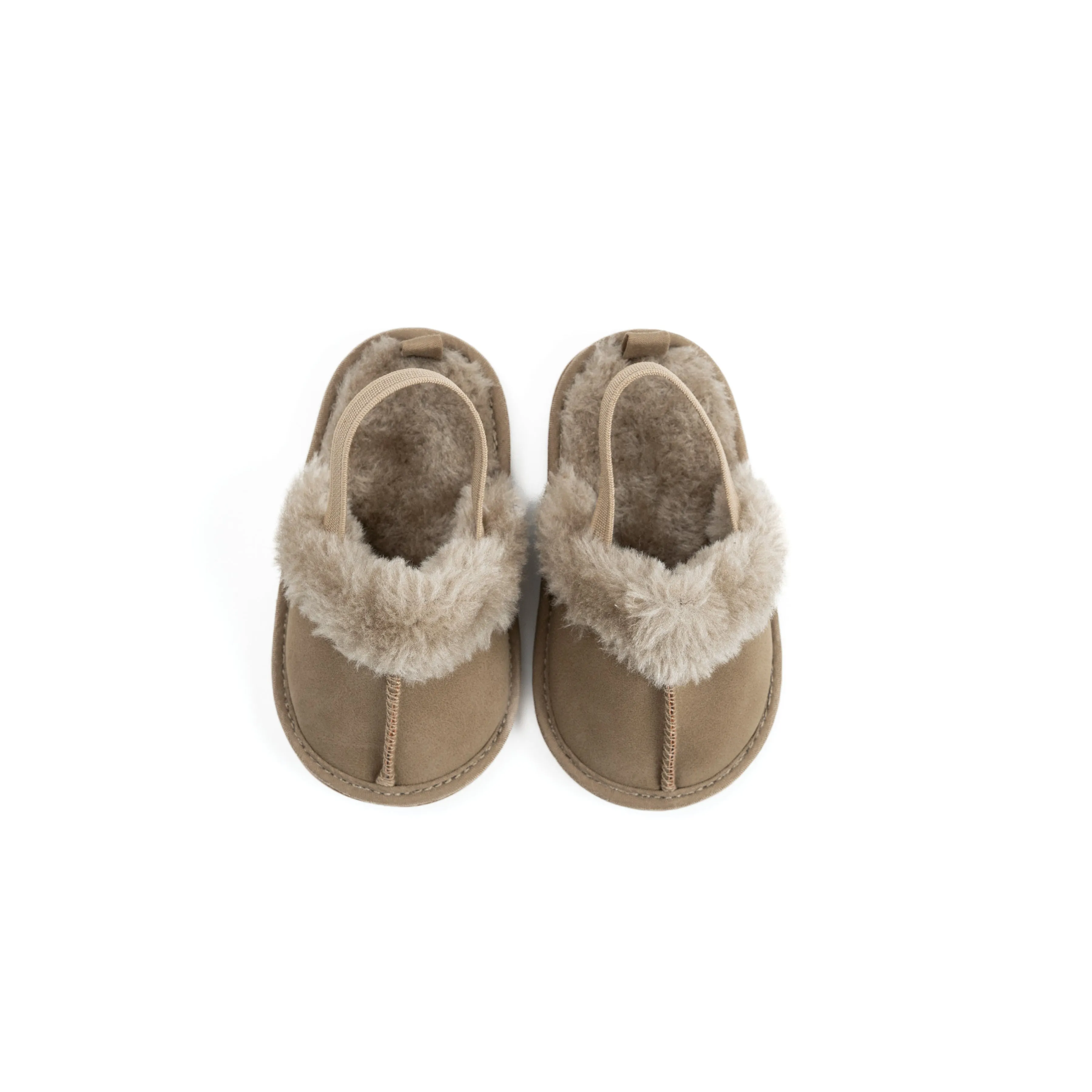 Suede Slippers - Beige