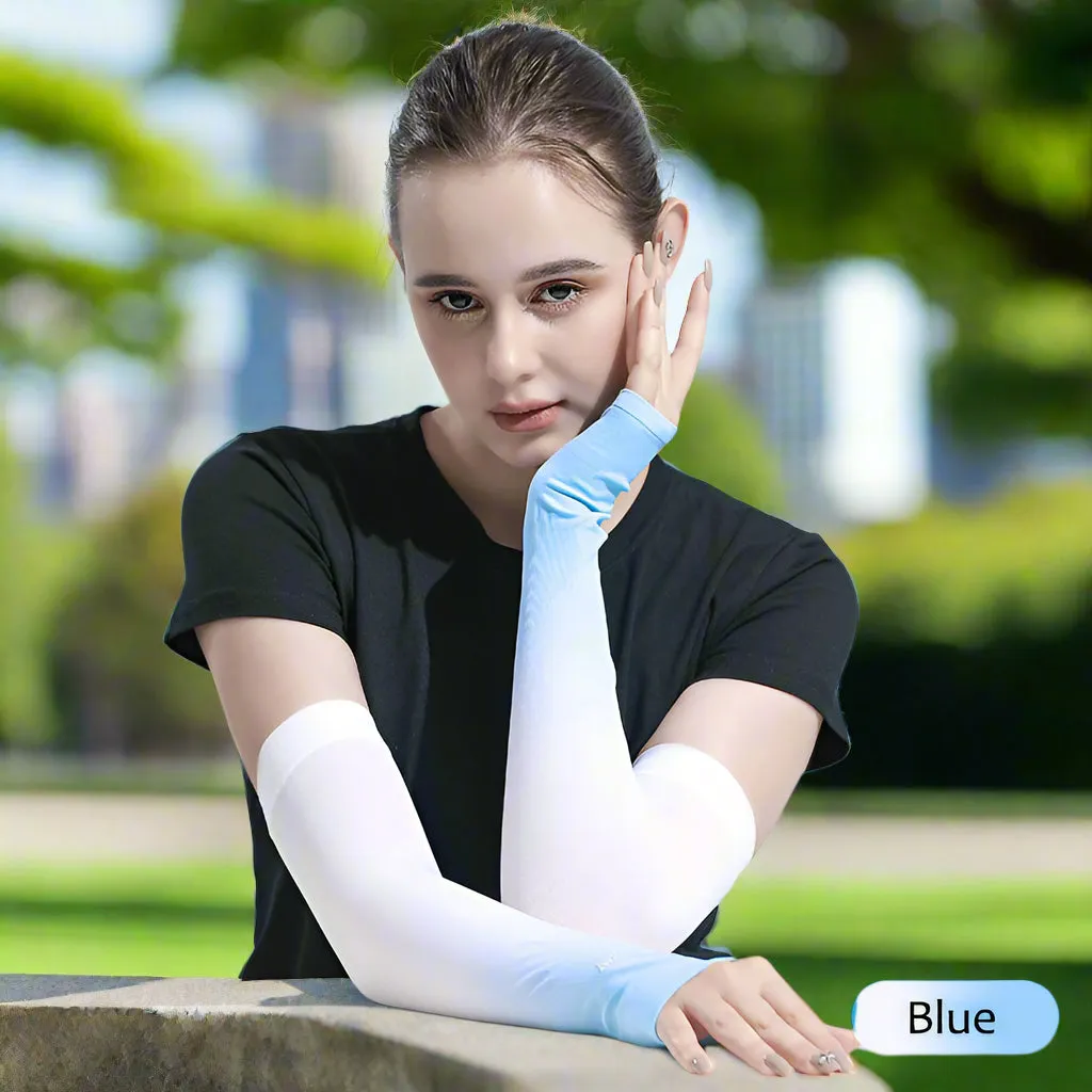 Sun Protection Ice Silk Color Gradient Uv Arm Sleeves