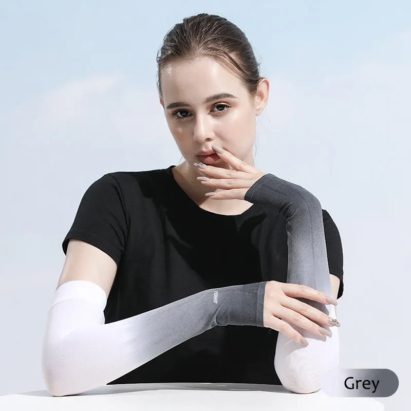 Sun Protection Ice Silk Color Gradient Uv Arm Sleeves