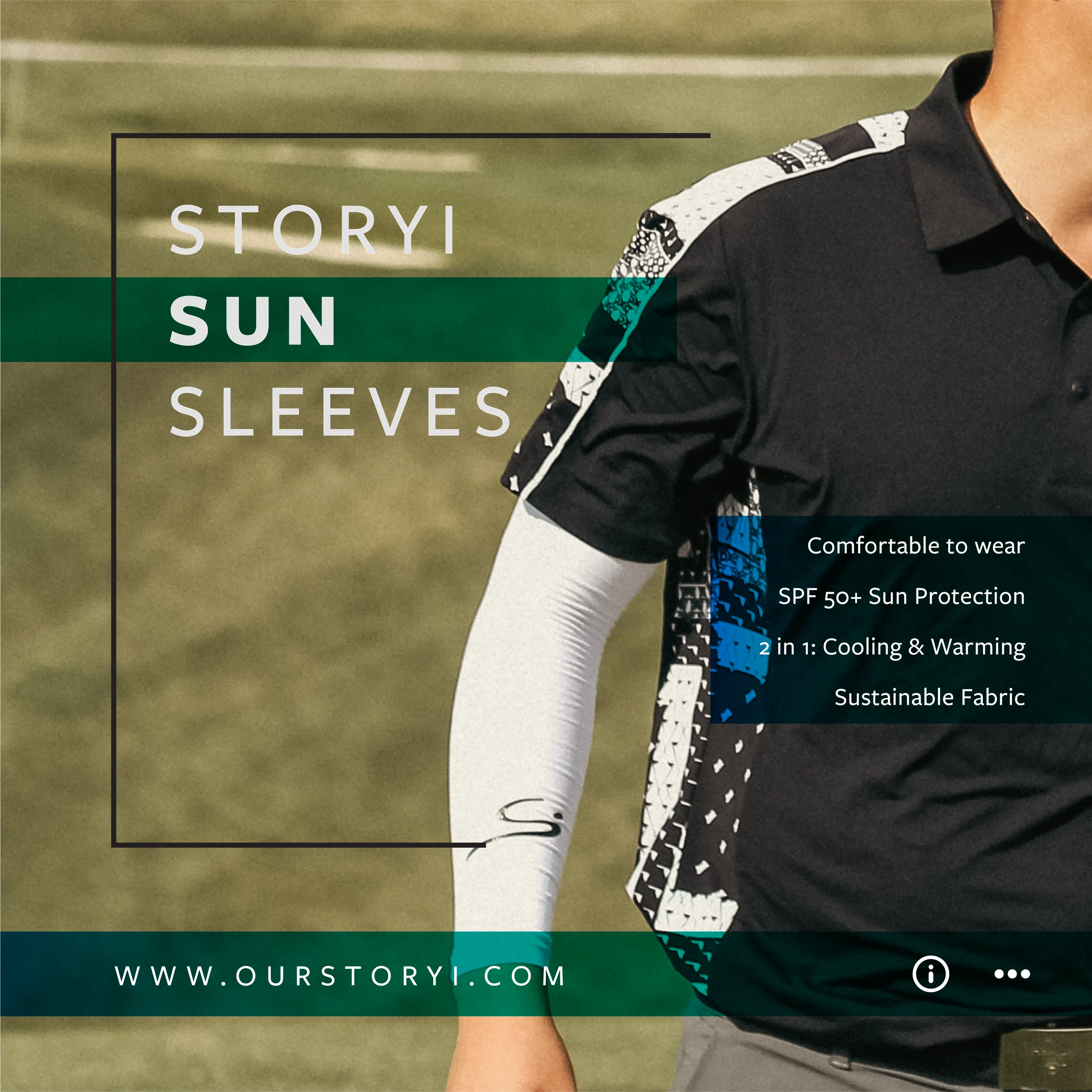 Sun Sleeves White/Blue