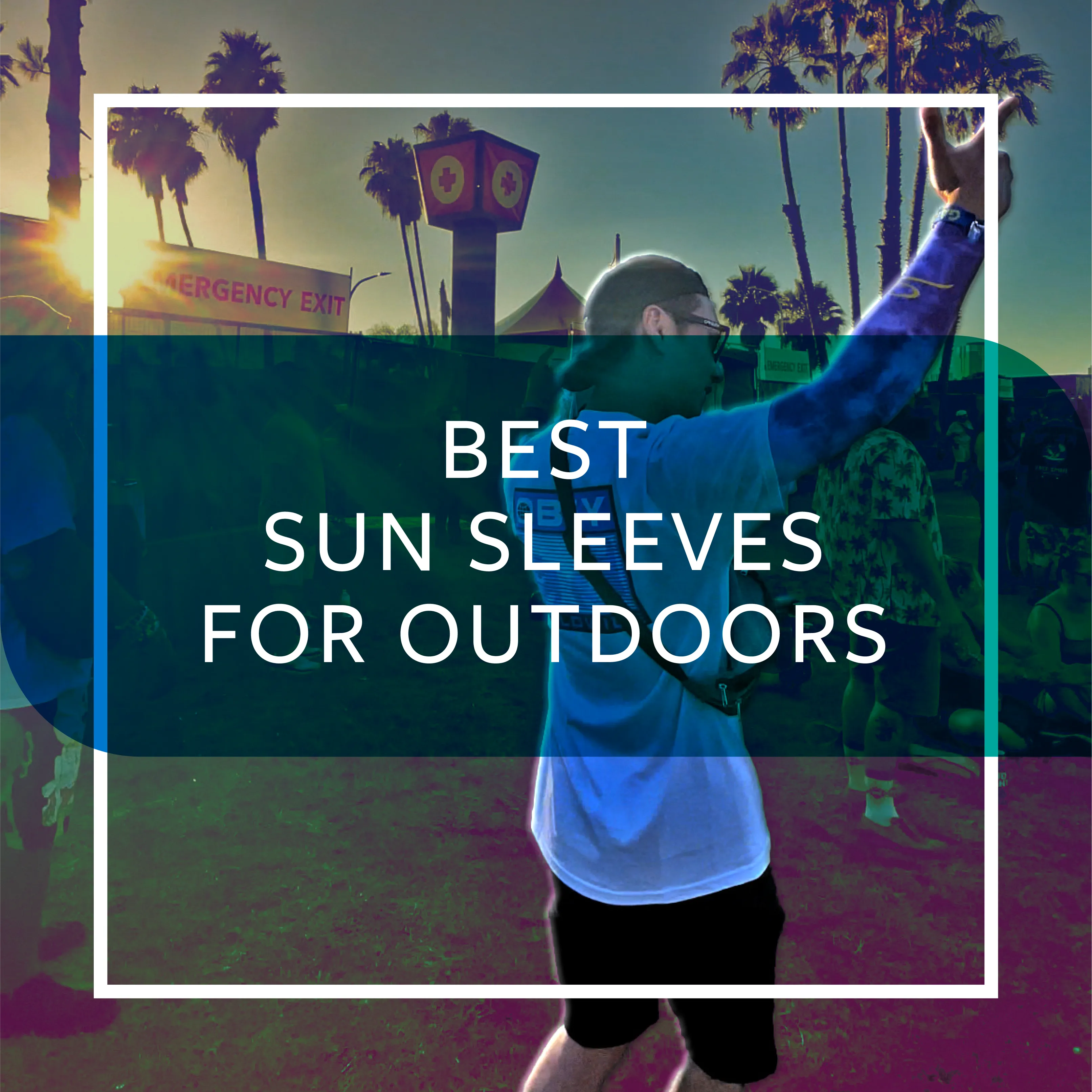Sun Sleeves White/Blue