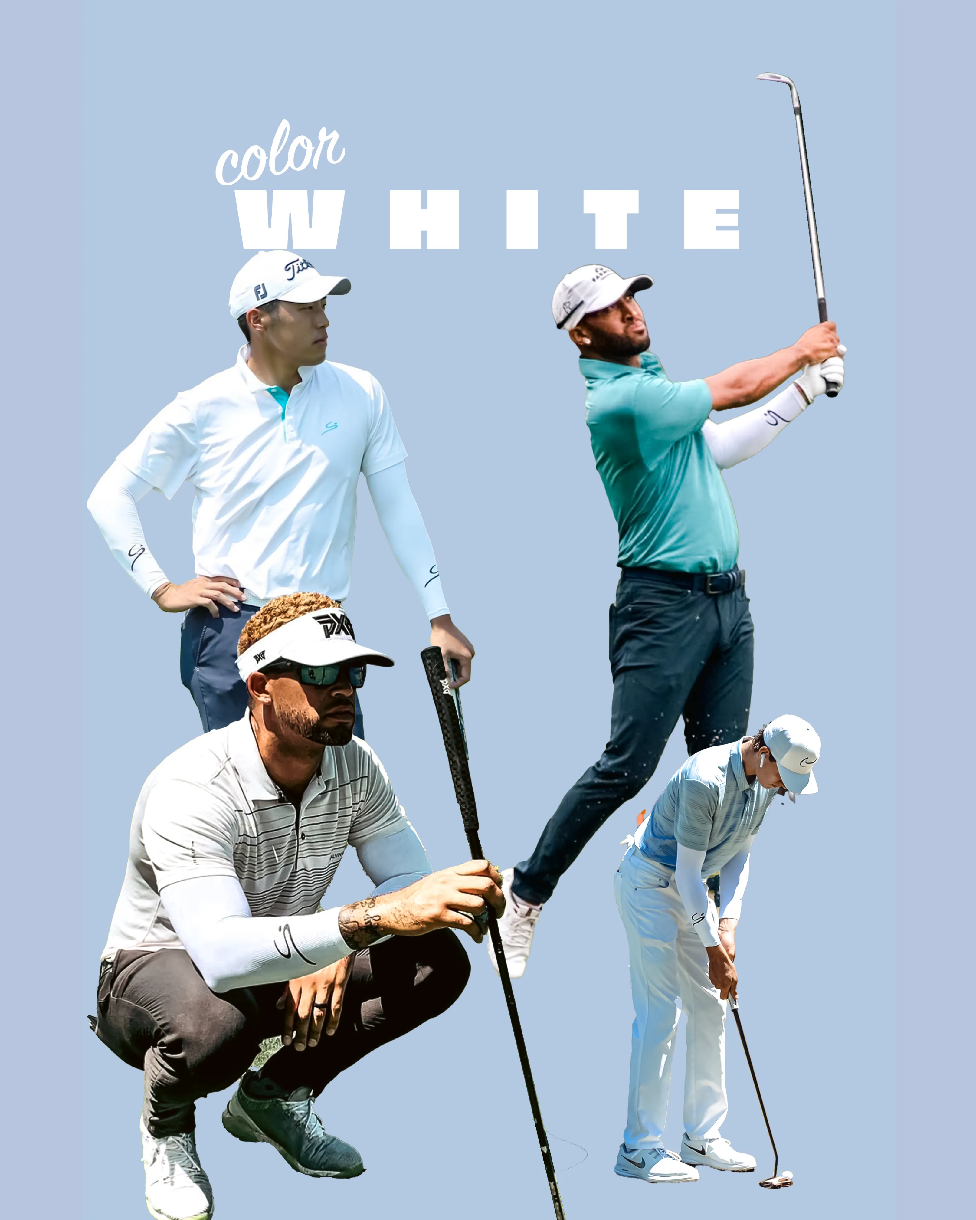 Sun Sleeves White/Blue