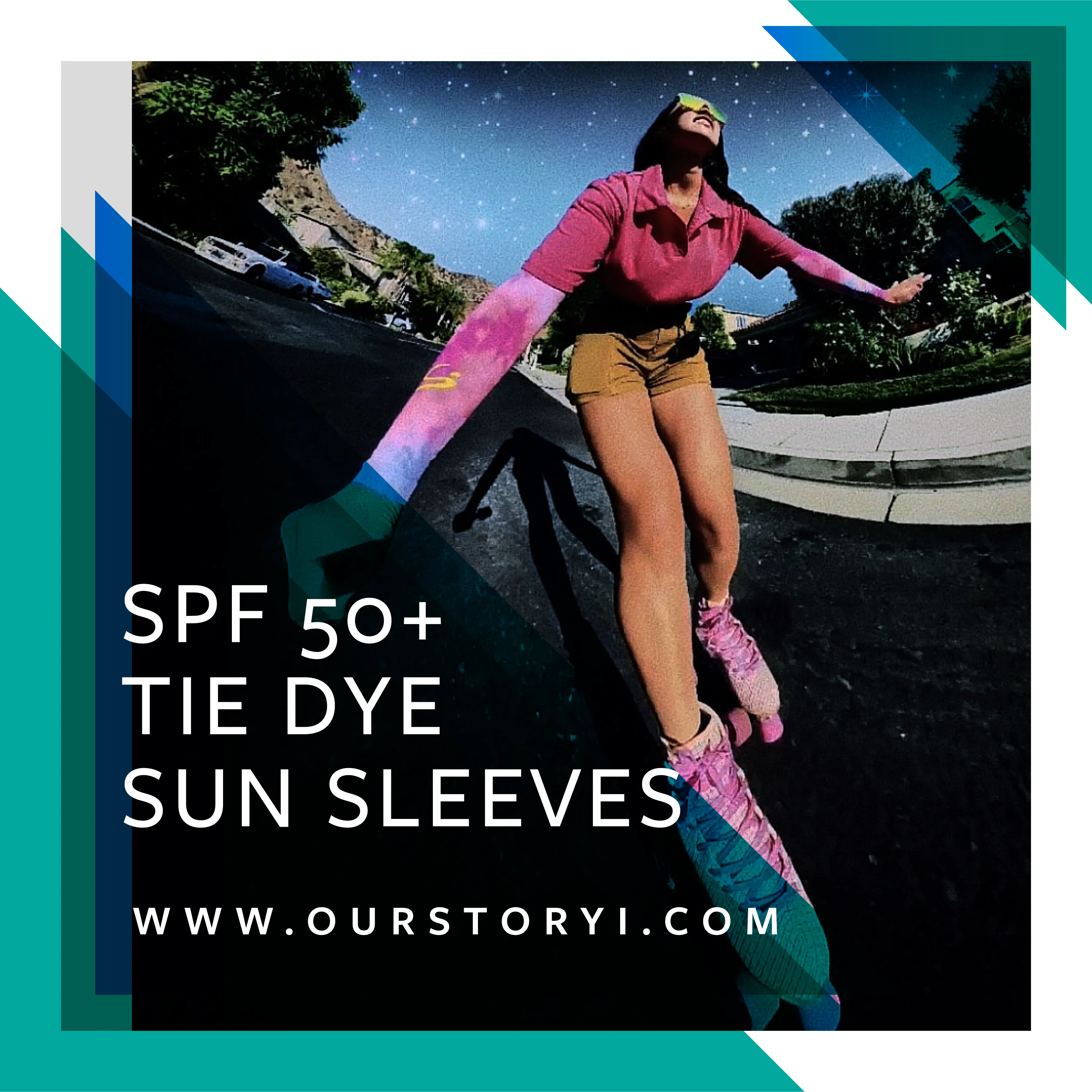 Sun Sleeves White/Blue