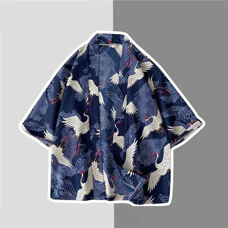 The White Crane of Good Fortune Kimono