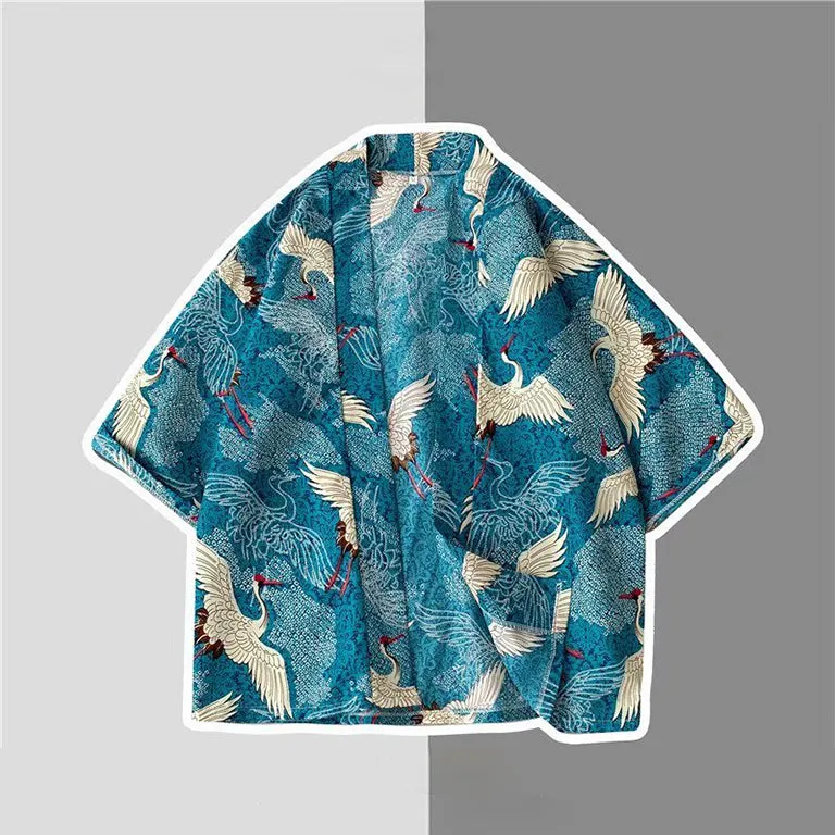 The White Crane of Good Fortune Kimono