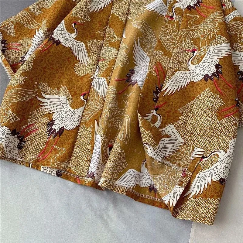 The White Crane of Good Fortune Kimono